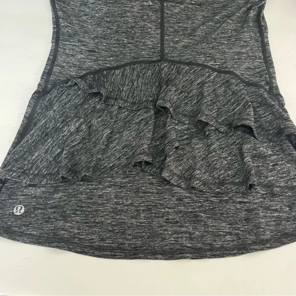 Lululemon Hustle Tank Back Ruffle Static Black 4 - Picture 1 of 8